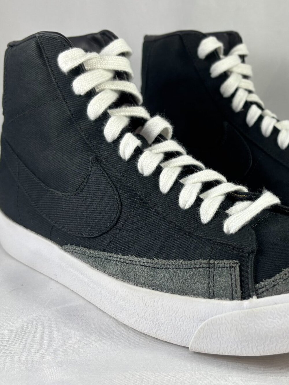 Nike Blazer Mid '77 Canvas 'Black' Sneakers - Men's Size 10